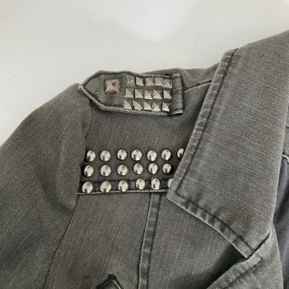 ITALIAN Denim Jacket w/ Studs - Picture 4 of 16